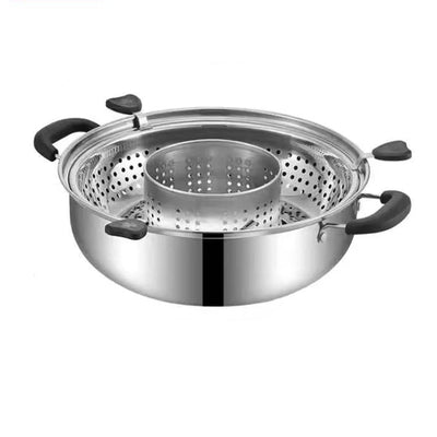 Rotating Stainless Steel Steam Barbecue BBQ Hot Pot