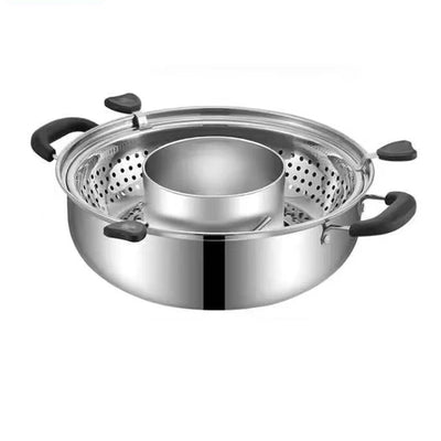 Rotating Stainless Steel Steam Barbecue BBQ Hot Pot