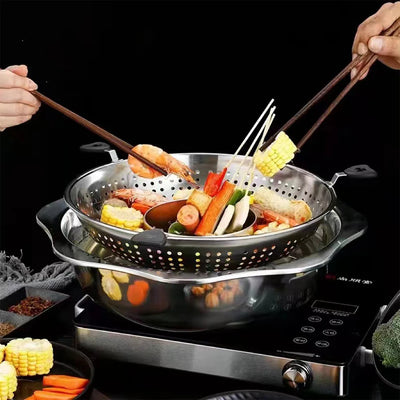 Rotating Stainless Steel Steam Barbecue BBQ Hot Pot